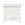 White wooden table with a ribbed panel design on a white background