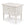 White side table with two drawers on a white background