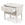 White side table with a drawer on a white background