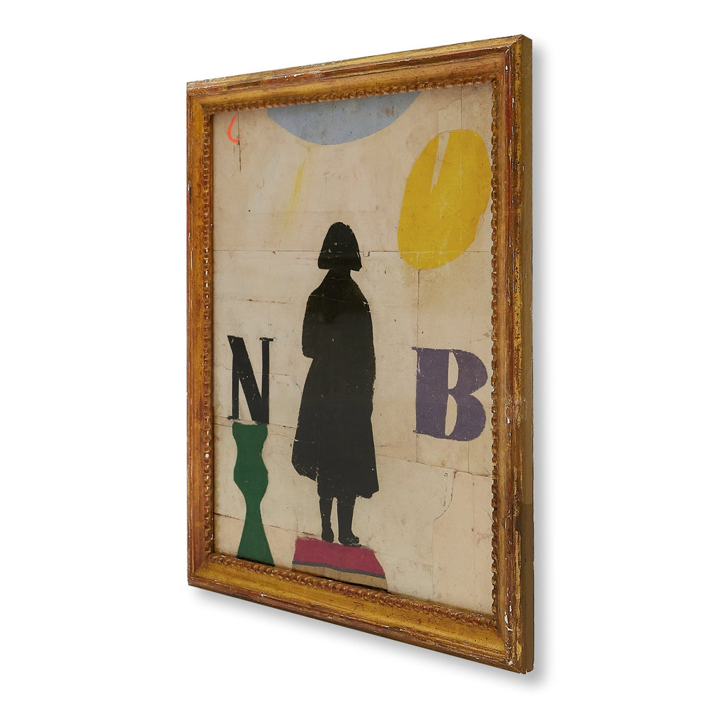 abstract artwork with napoleon one-of-a-kind vintage piece by bunny williams home