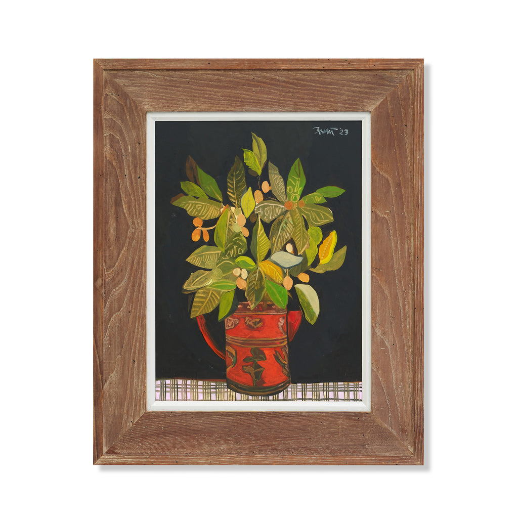 the red coffee pot by john funt, 2023 (34" x 28")