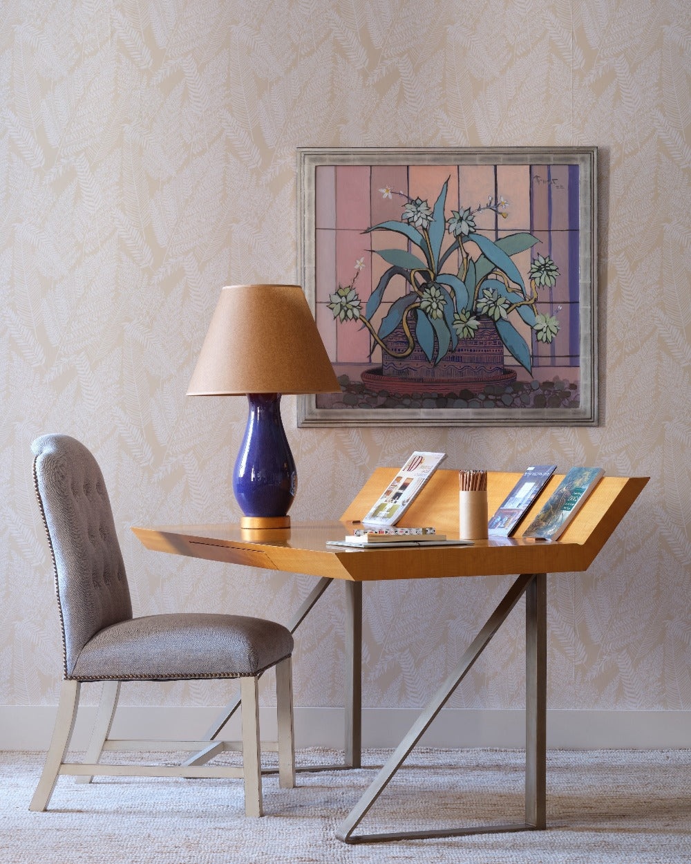 in the winter greenhouse by john funt, 2022 (35" x 37.5")