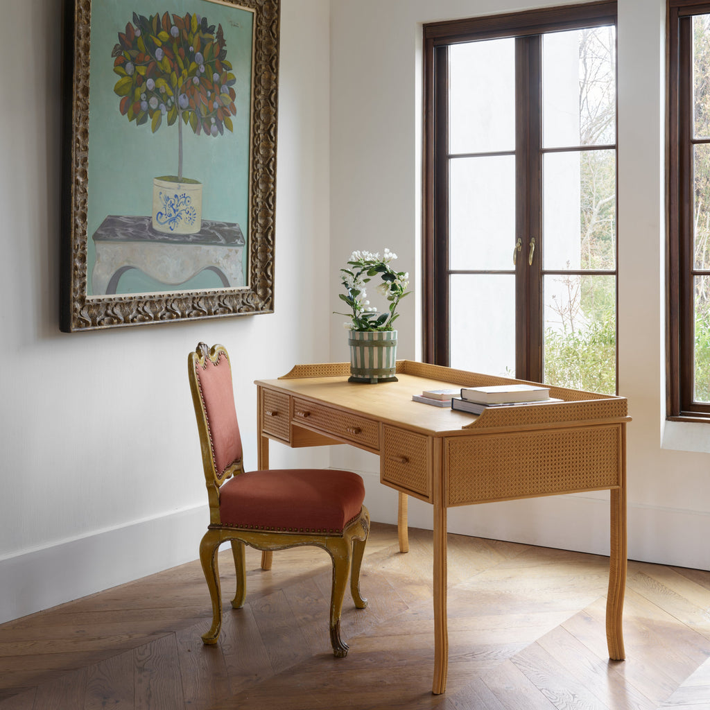 unusual italian painted side chairs (pair)