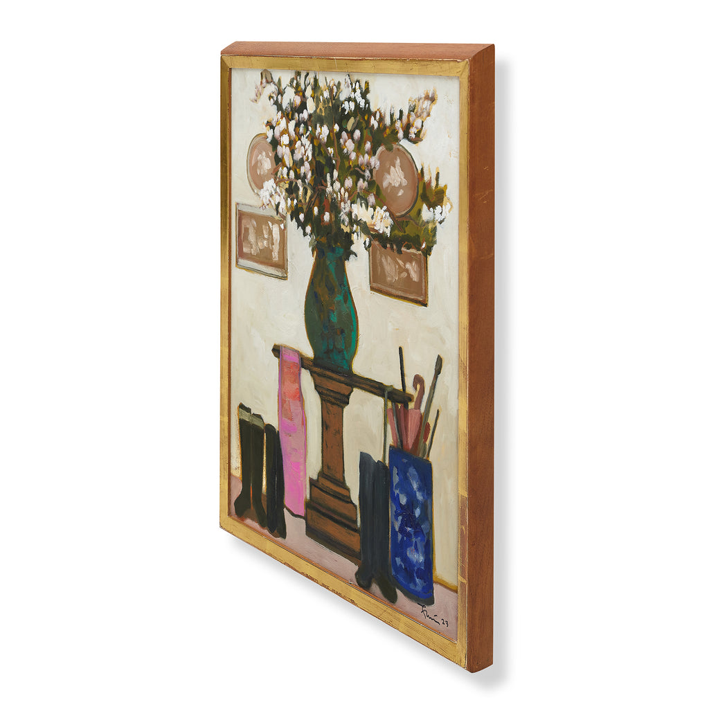 crabapple in the entrance hall by john funt, 2022 (22" x 17.5")