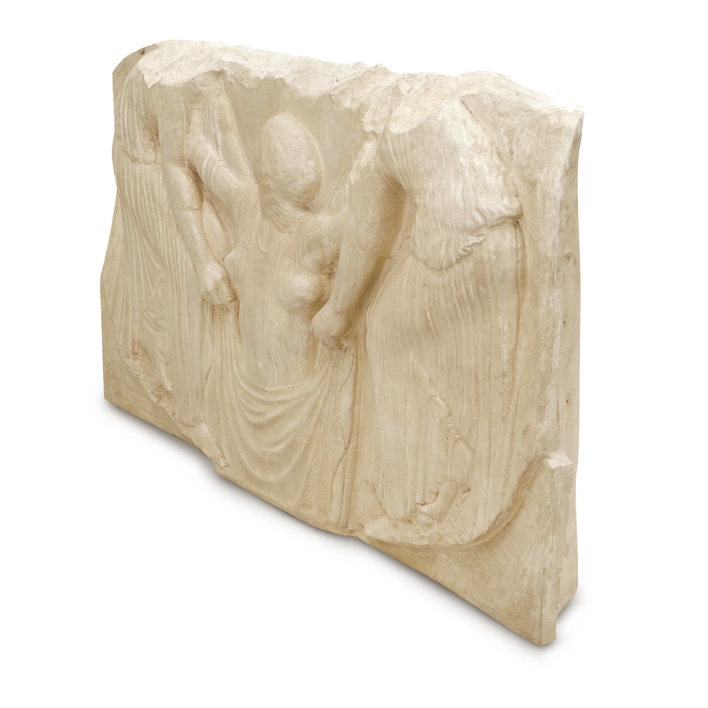 antique french plaster relief panel