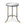 Gilbert Drinks Table with gold accents by Bunny Williams Home