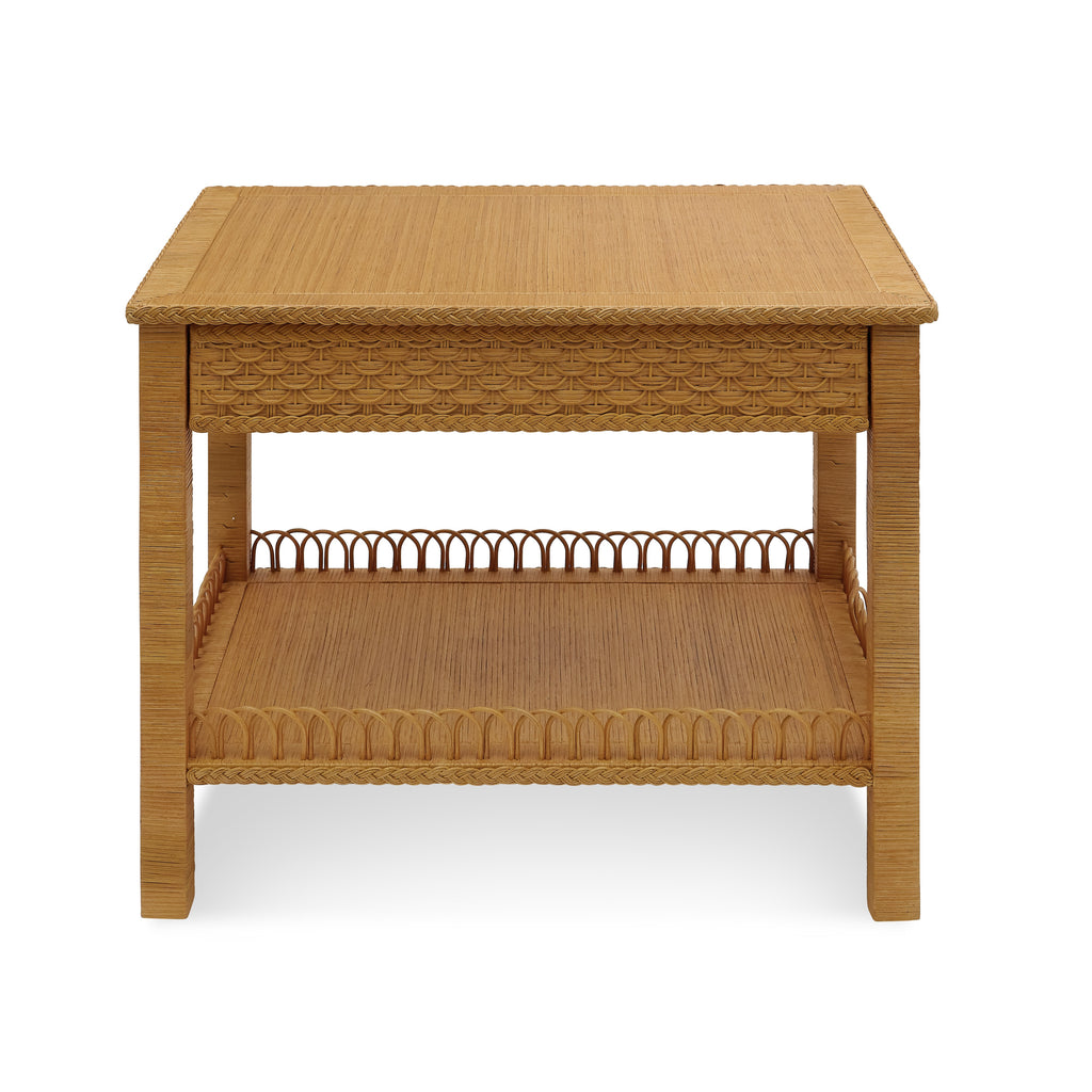 barbados wicker side table