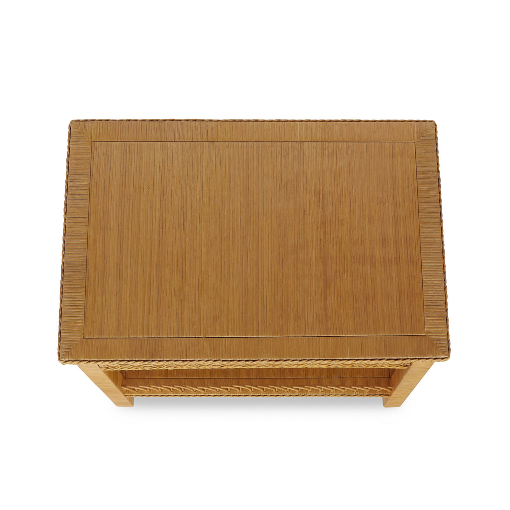 barbados wicker side table