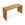 Woven wicker console table on a white background