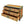 Wooden dresser with decorative inlay on a white background