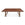 Wooden hand carved dining table on a white background