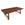 Wooden hand carved dining table with a dark brown finish on a white background