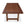Wooden table with decorative edge on a white background