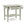 Light gray side table with a drawer and shelf on a white background