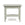 White side table with decorative lattice pattern on a white background