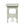White side table with lattice design on a white background