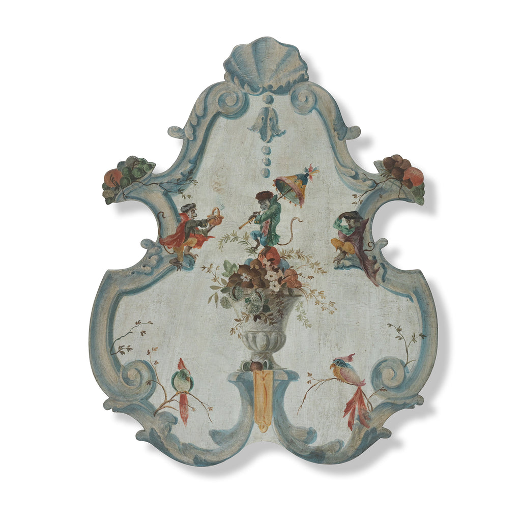 painted rococo style panels (set of 4)