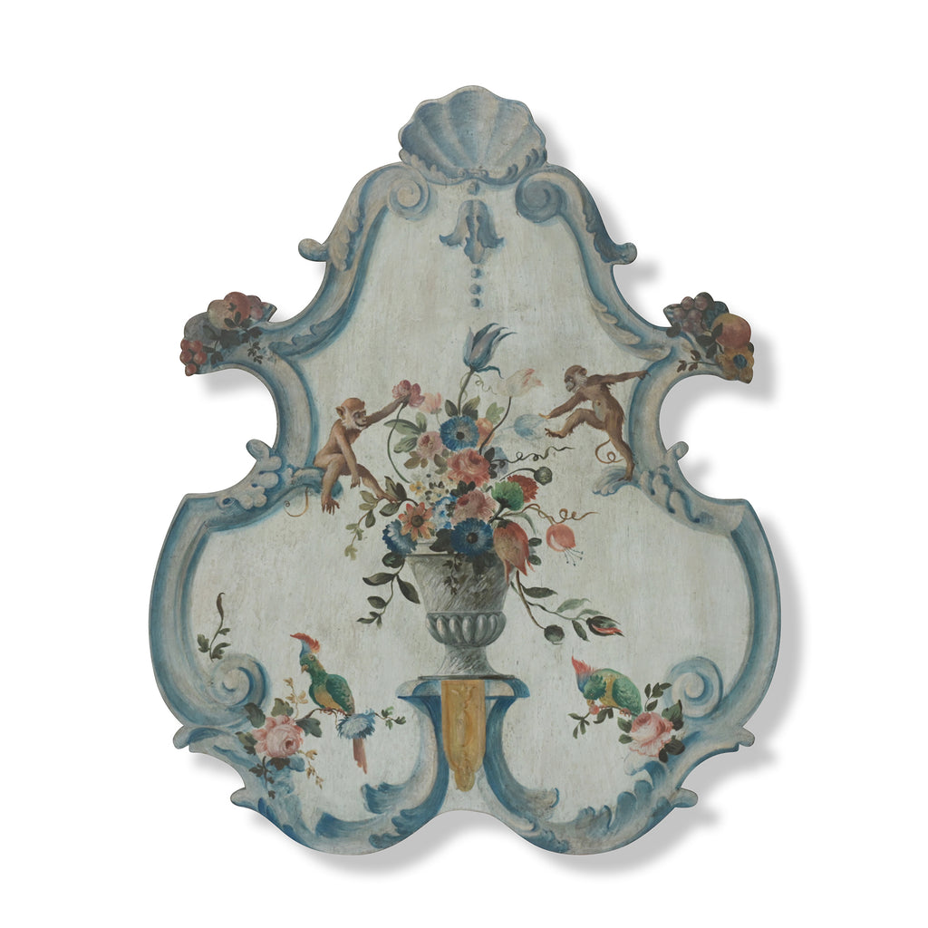 painted rococo style panels (set of 4)