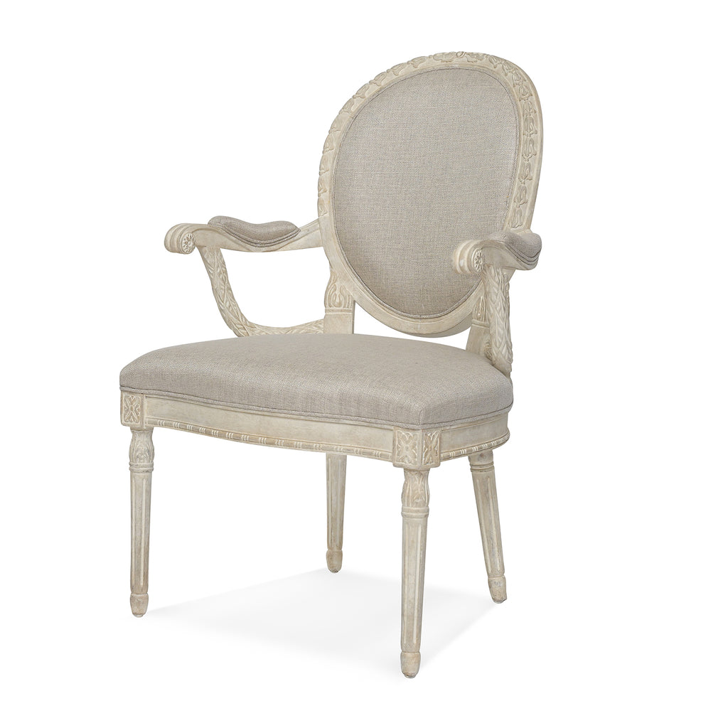 white painted french fauteuils (pair)