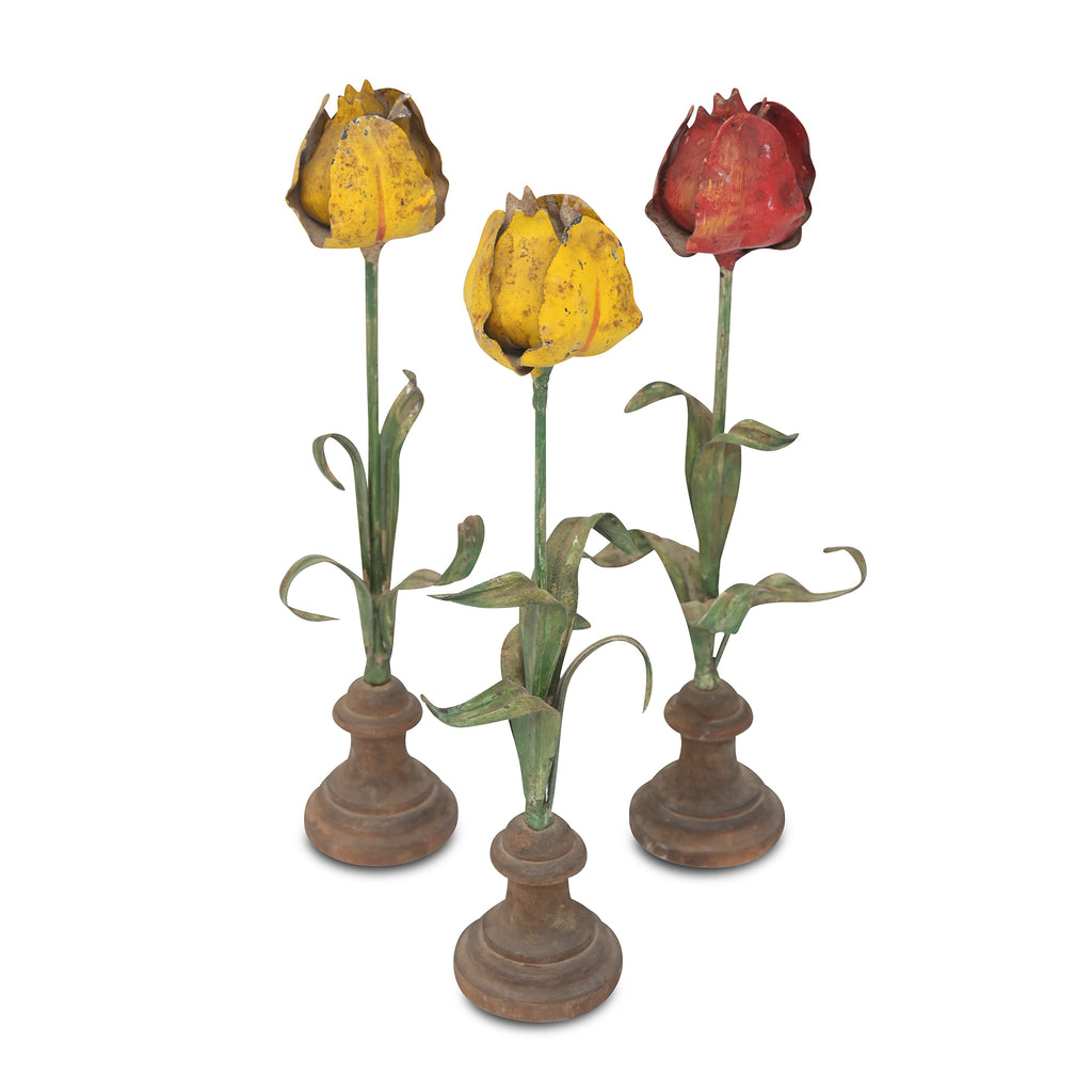 tole flowers (set of 3)