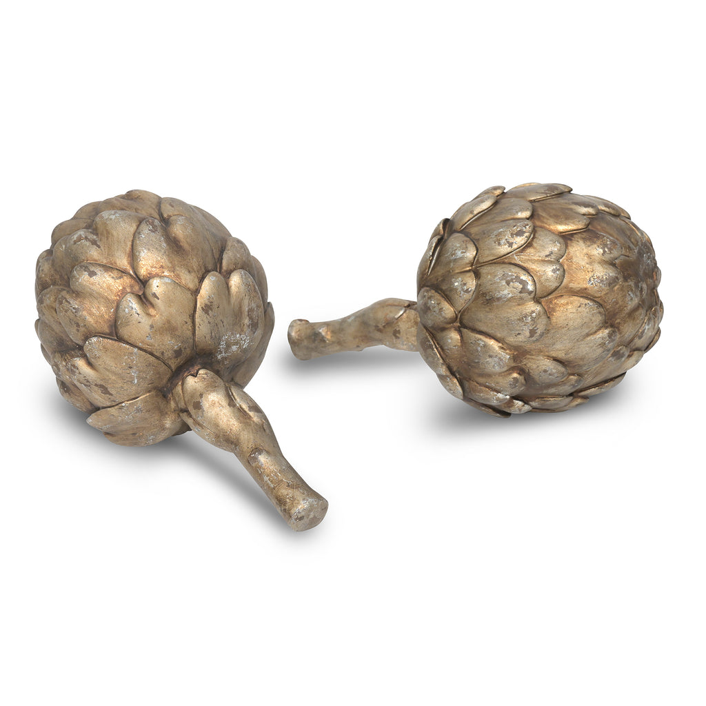 silver artichokes (pair)