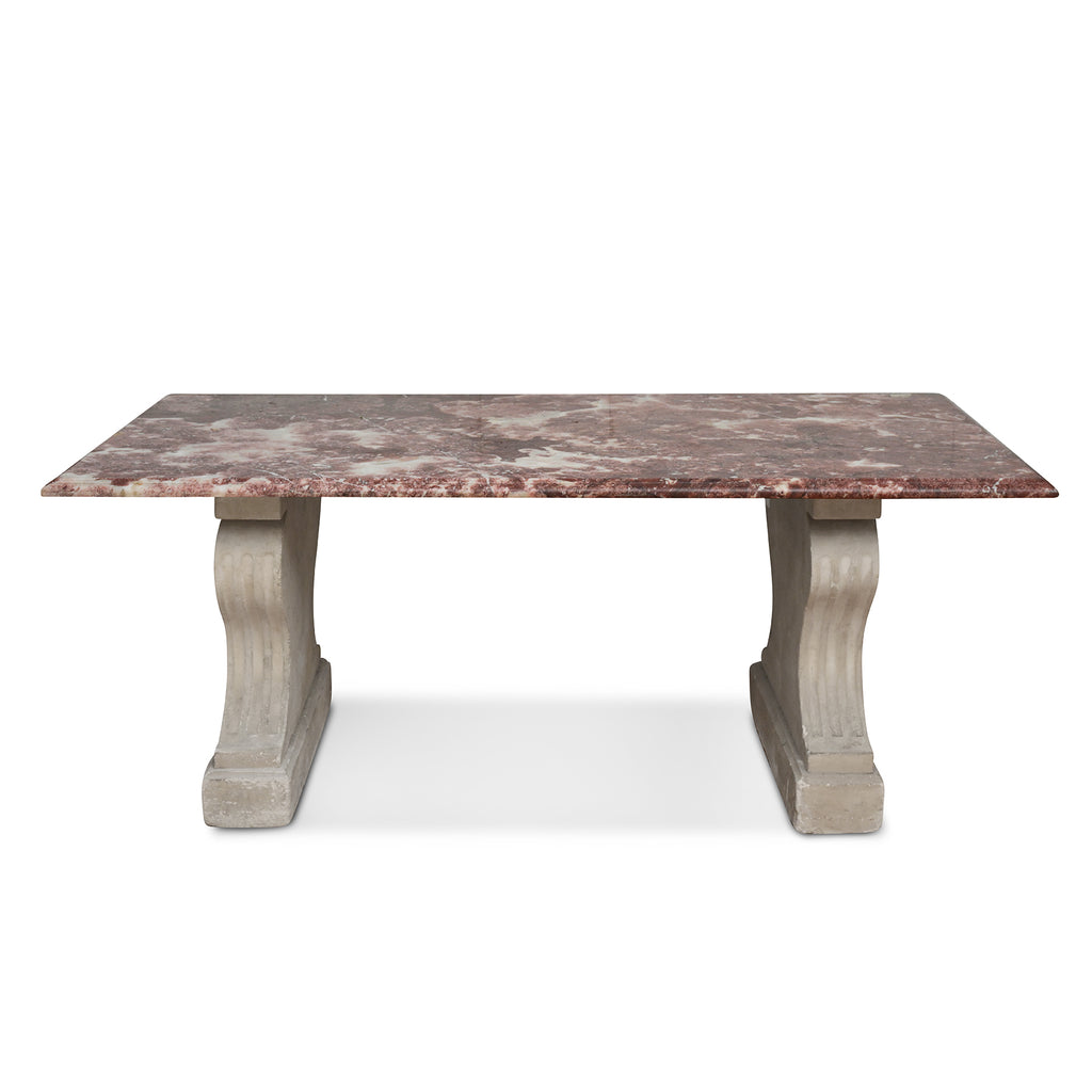 french marble table with stone base