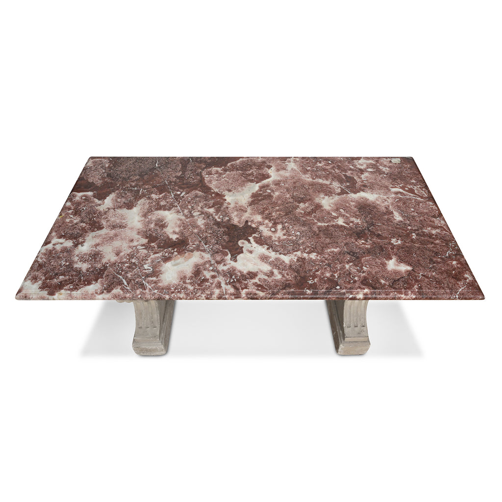 french marble table with stone base