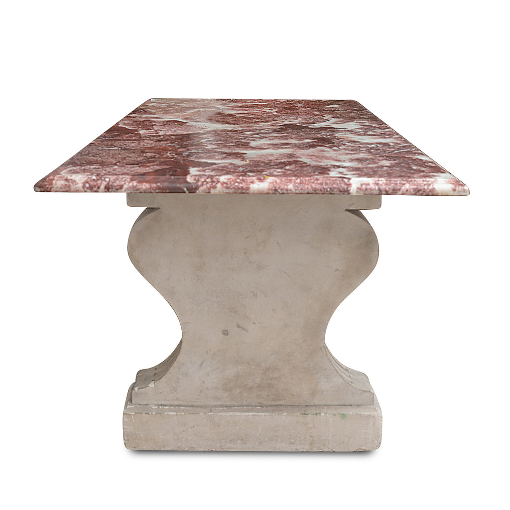 french marble table with stone base