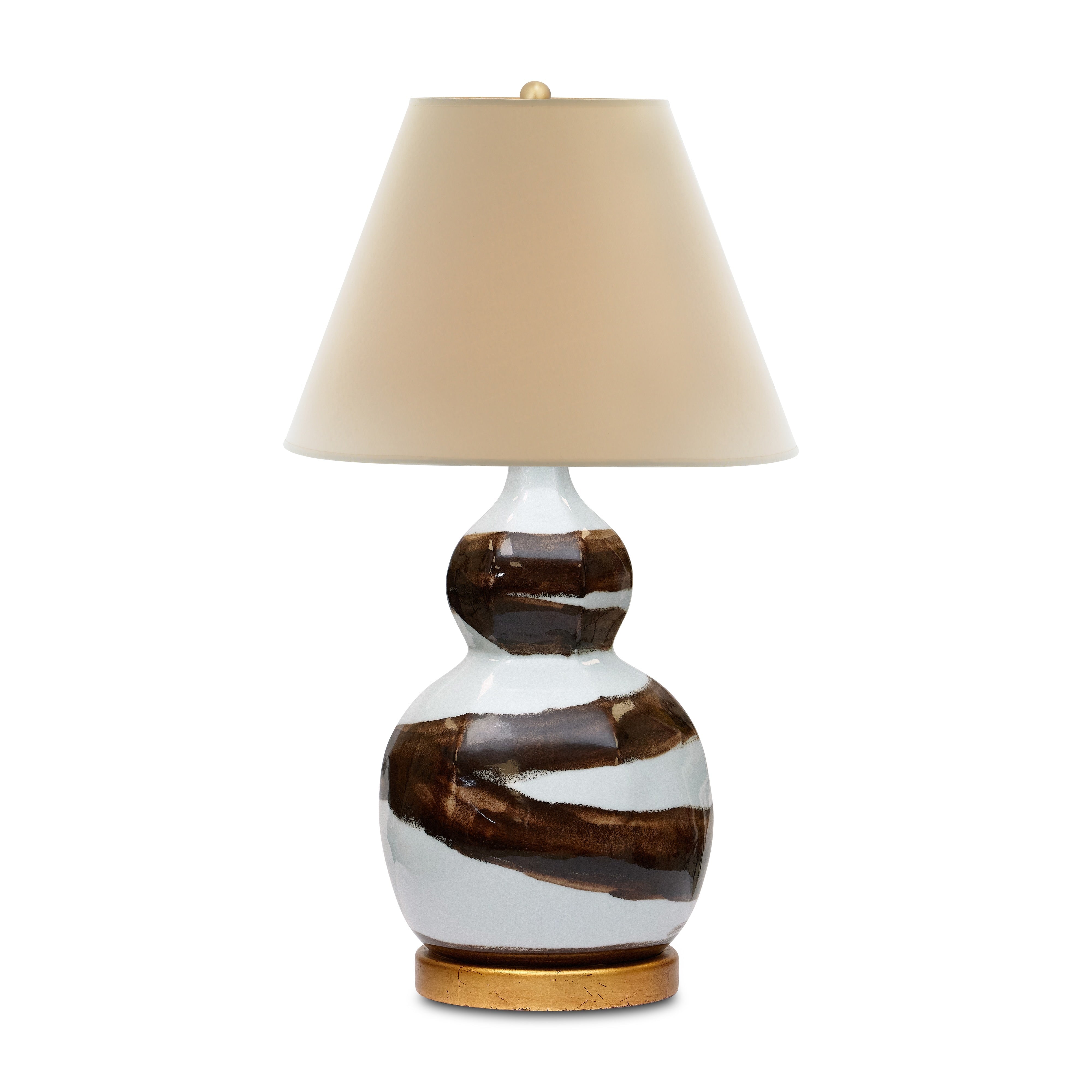 Small Brush Stroke Ceramic Lamp (Brown) – Bunny Williams Home