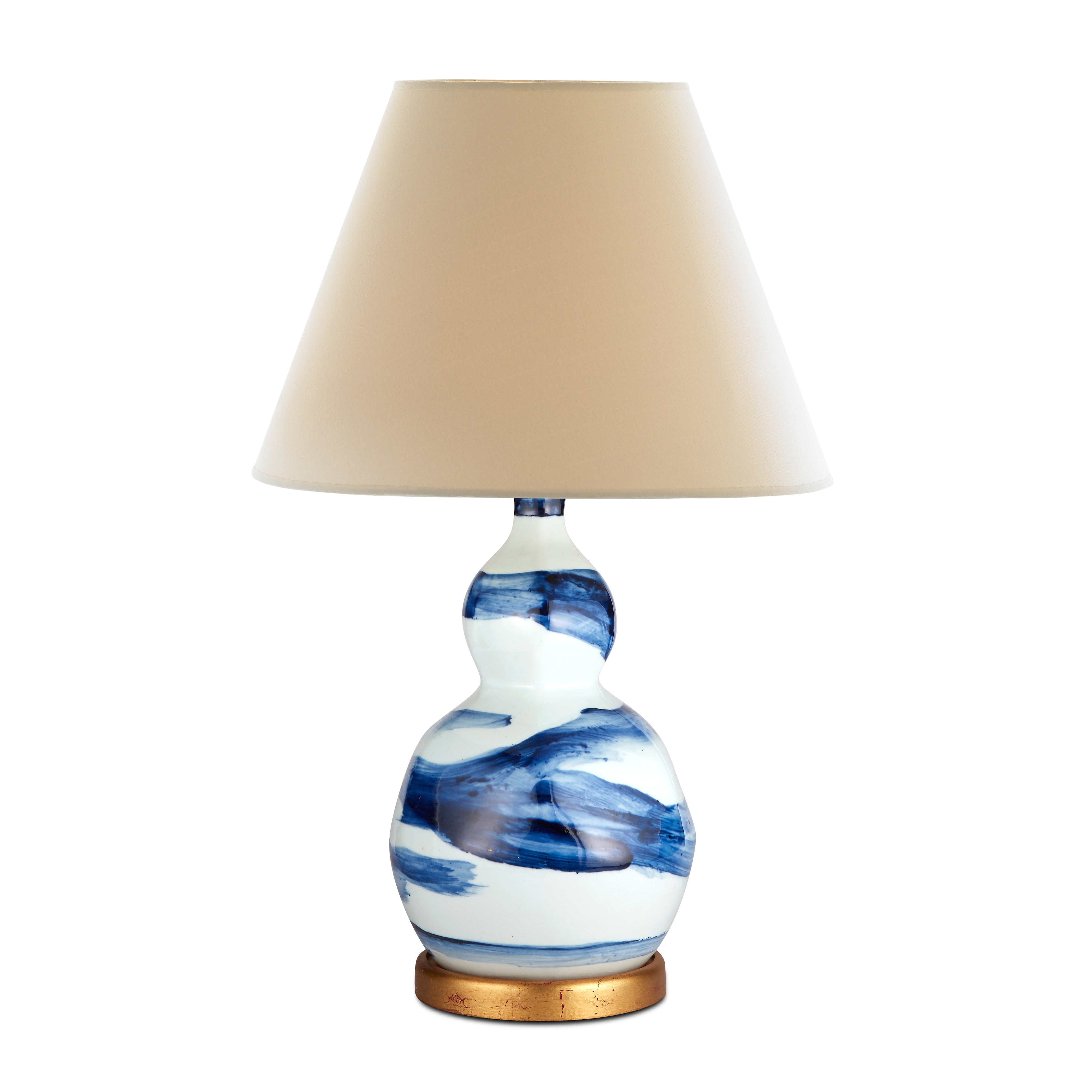Small Brush Stroke Ceramic Lamp (Blue) – Bunny Williams Home