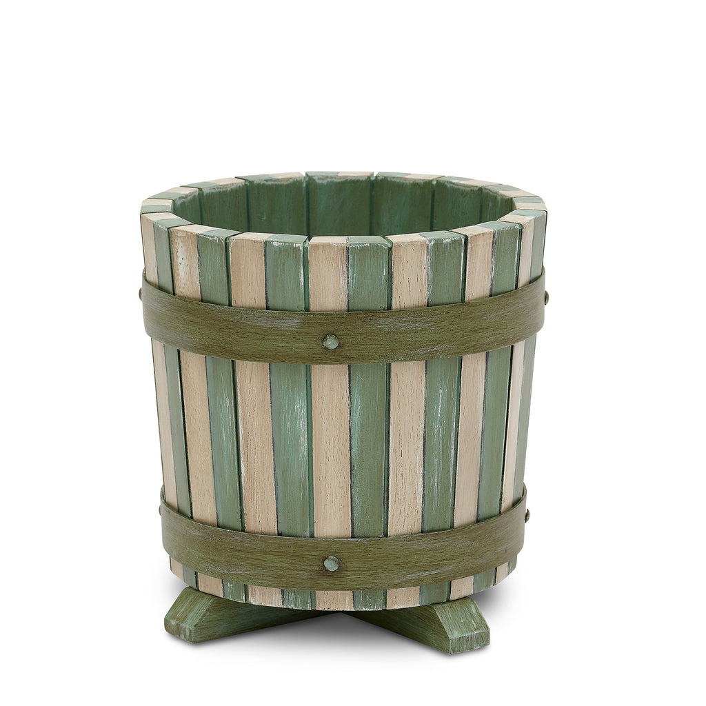 hand-painted stripe cachepot