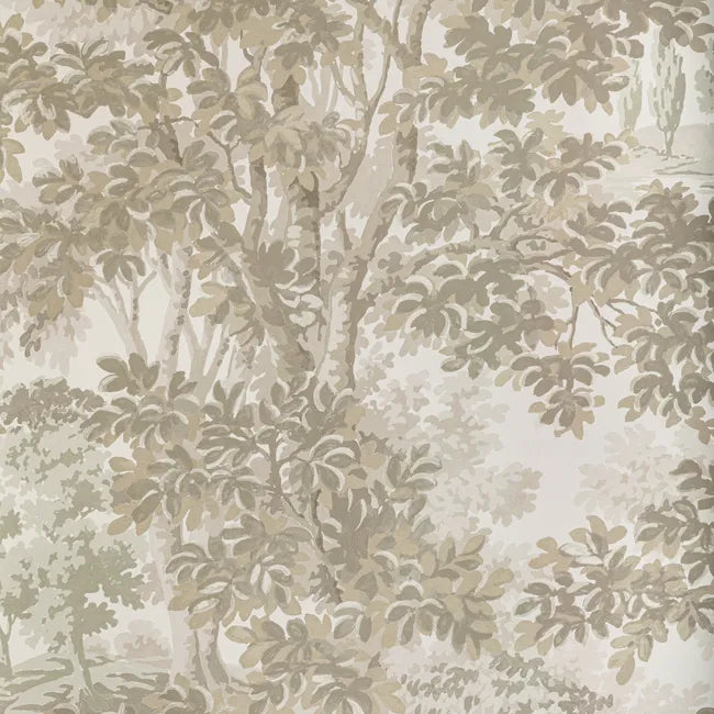 close up of woodland paper wallpaper - stone