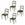 Set of four 19th Century Grey-Green Painted Side Chairs