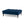 Custom upholstery large Irving ottoman, with tufting set atop a trim upholstered box, with turned legs