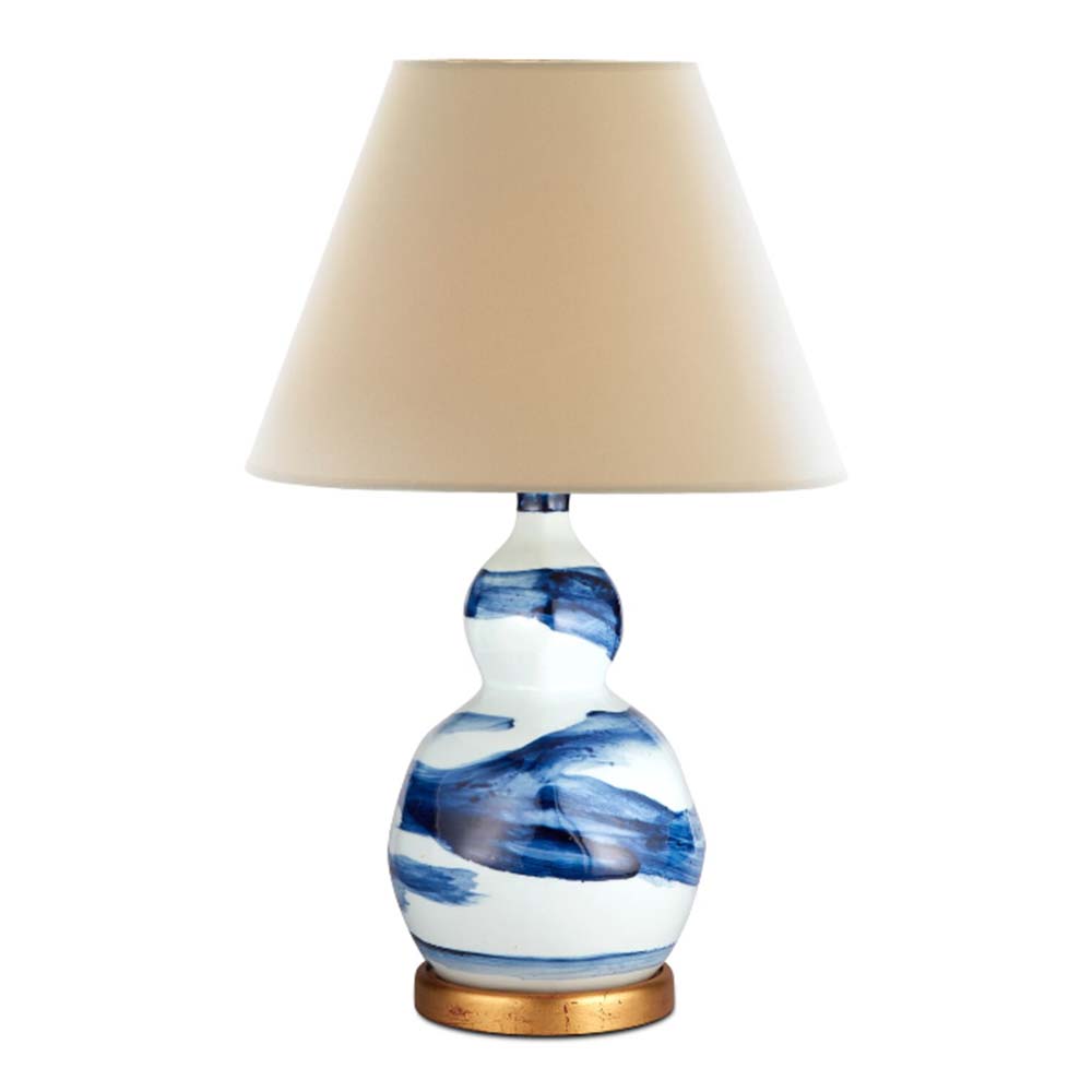 Small Brush Stroke Ceramic Lamp (Blue) – Bunny Williams Home