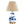 Hand-glazed ceramic lamp in a blue brush stroke glaze on a gold base by Bunny Williams Home