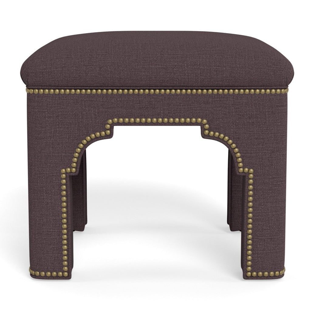 taj stool (brown washed linen - sample)