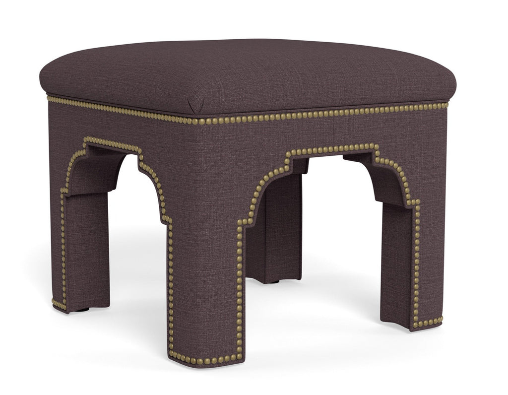 taj stool (brown washed linen - sample)