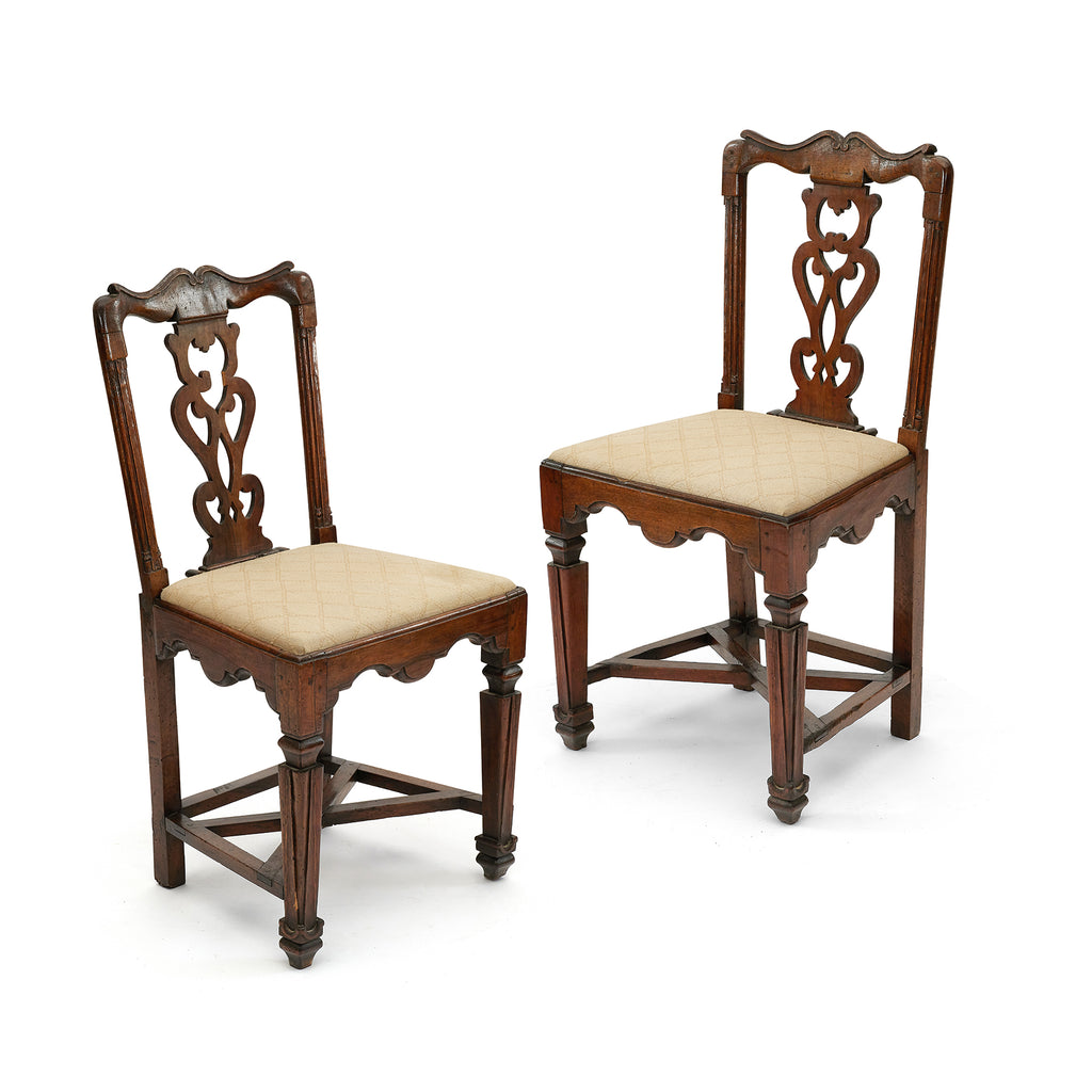 transitional english side chairs (pair)