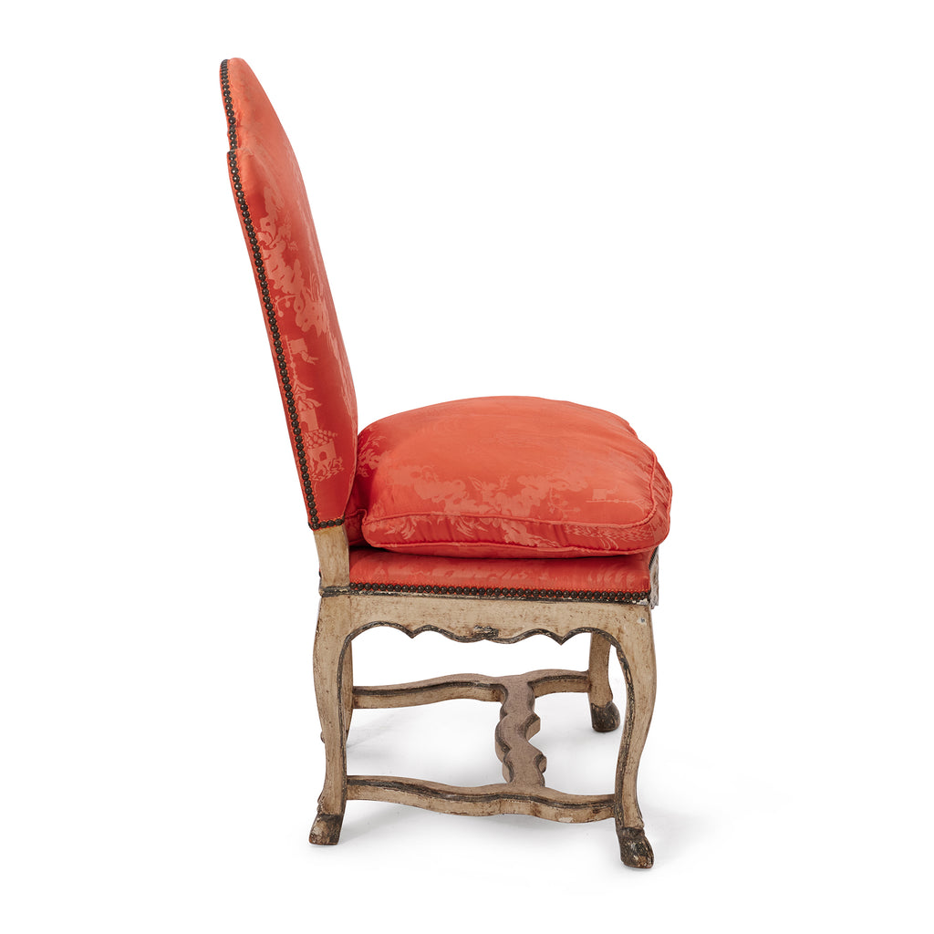 baroque style chairs with chinoiserie upholstery (pair)