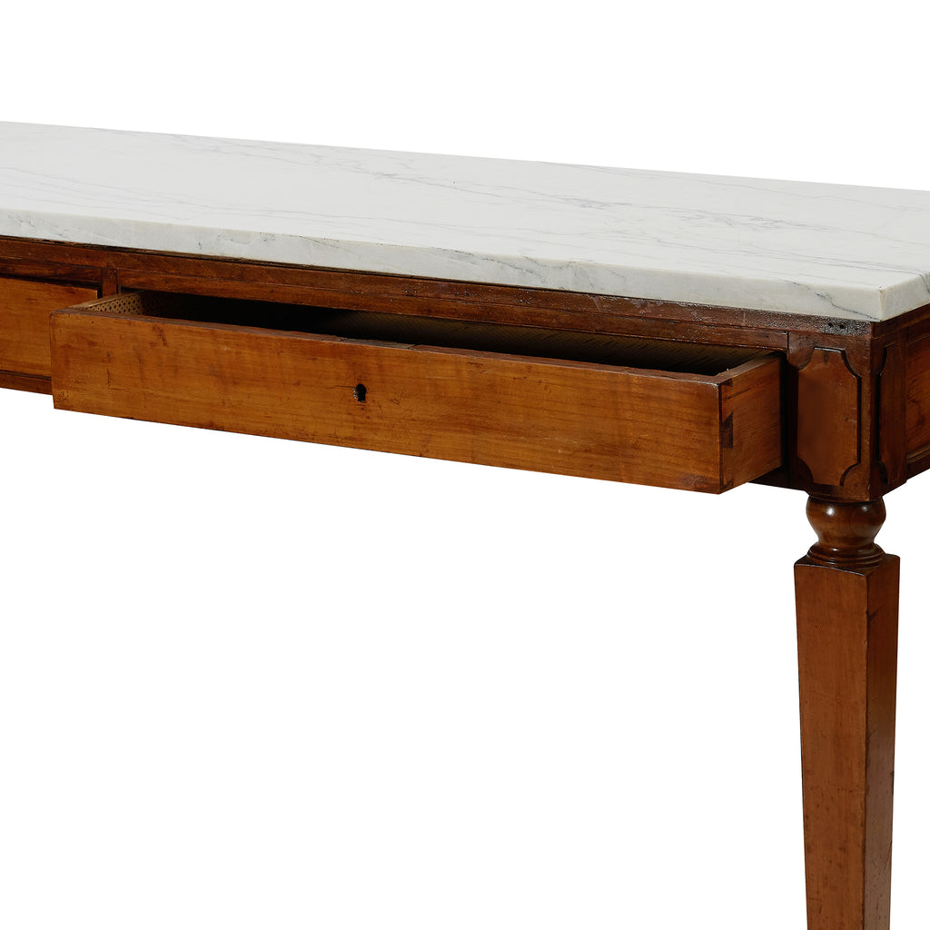19th century neoclassical console - drawer detail