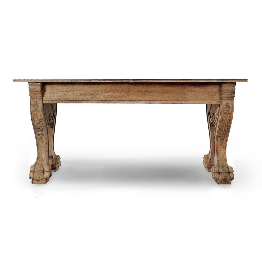 paw foot bleached mahogany table