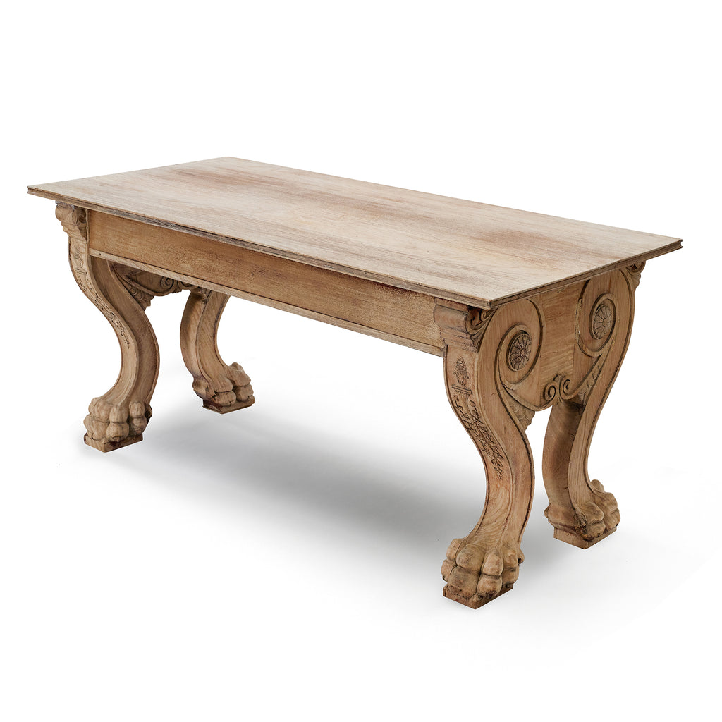 paw foot bleached mahogany table