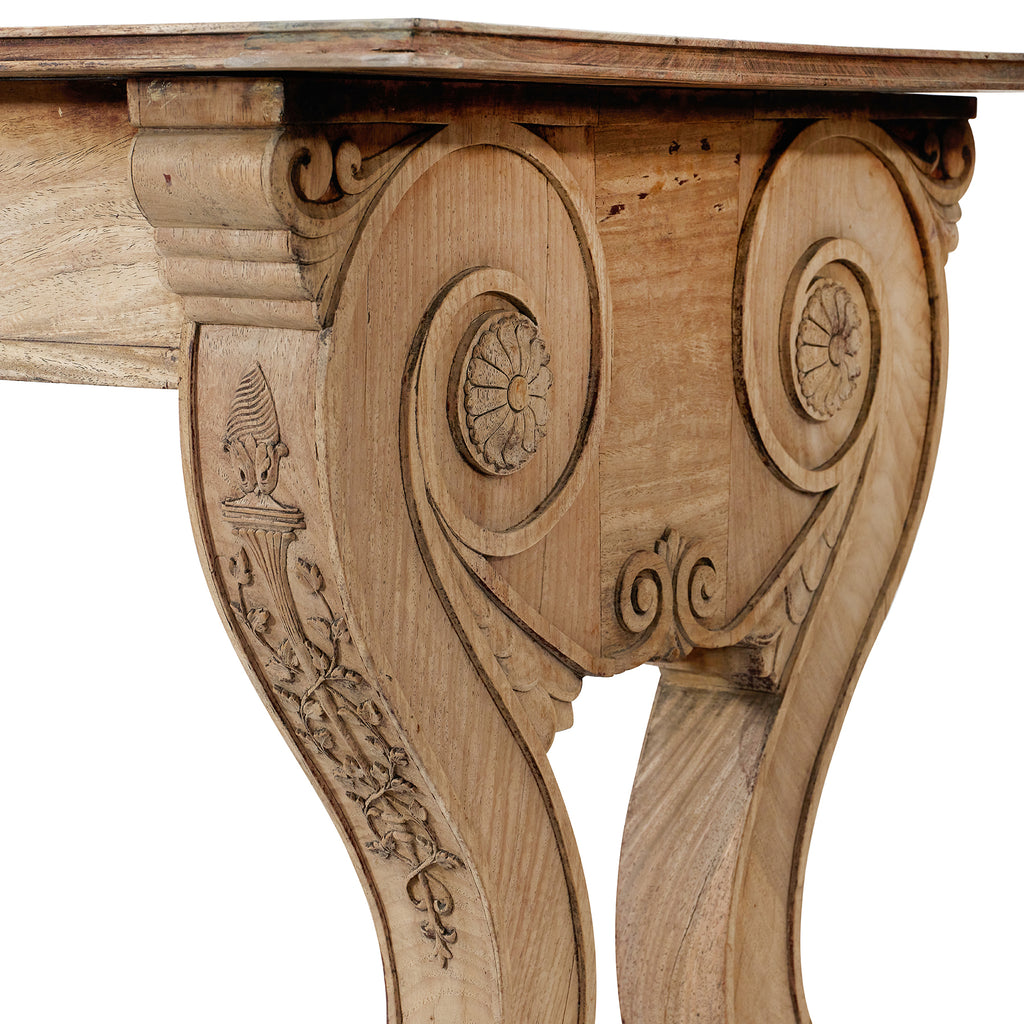 paw foot bleached mahogany table