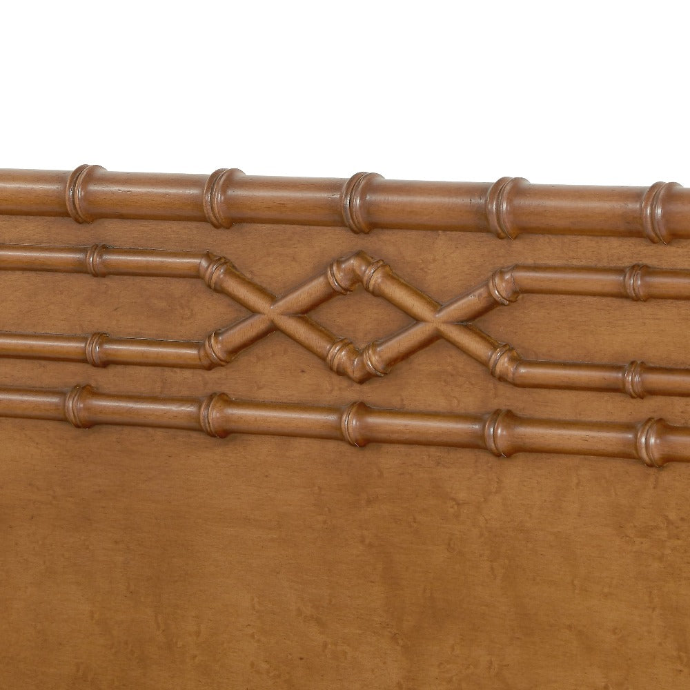 bamboo headboard close up by bunny williams home