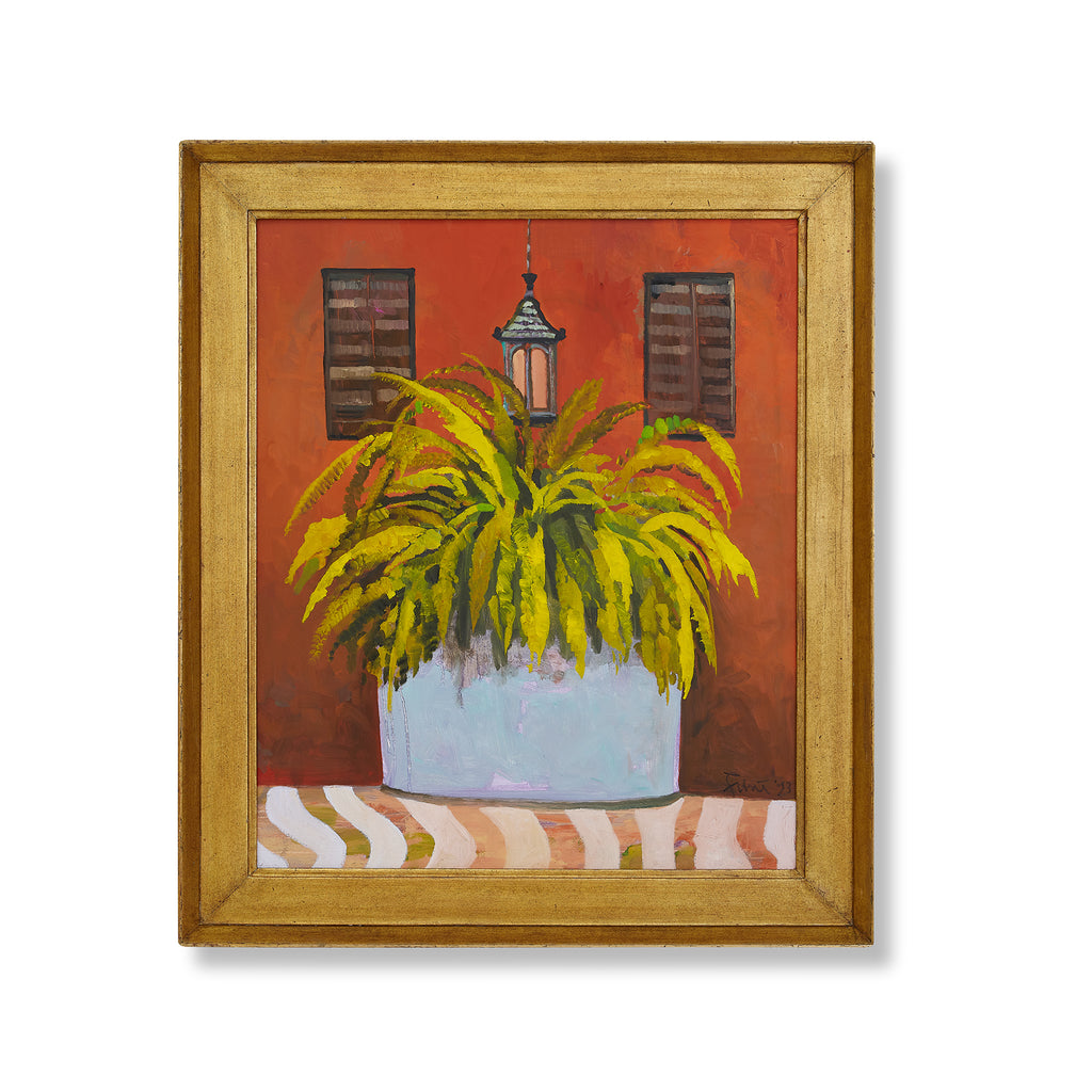 ferns in a copper bath by john funt, 2023 (31.5" x 27")