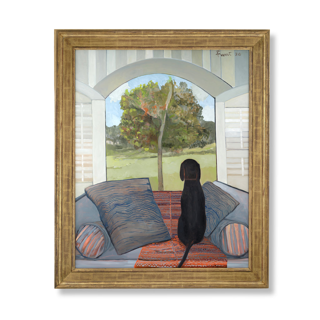 looking out to the garden (gracie) by john funt, 2020 (60" x 49")