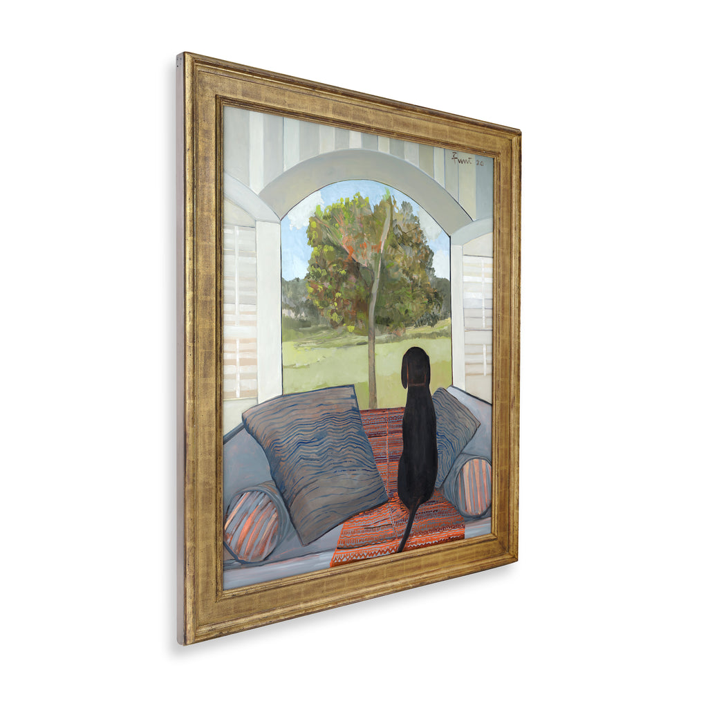 looking out to the garden (gracie) by john funt, 2020 (60" x 49")