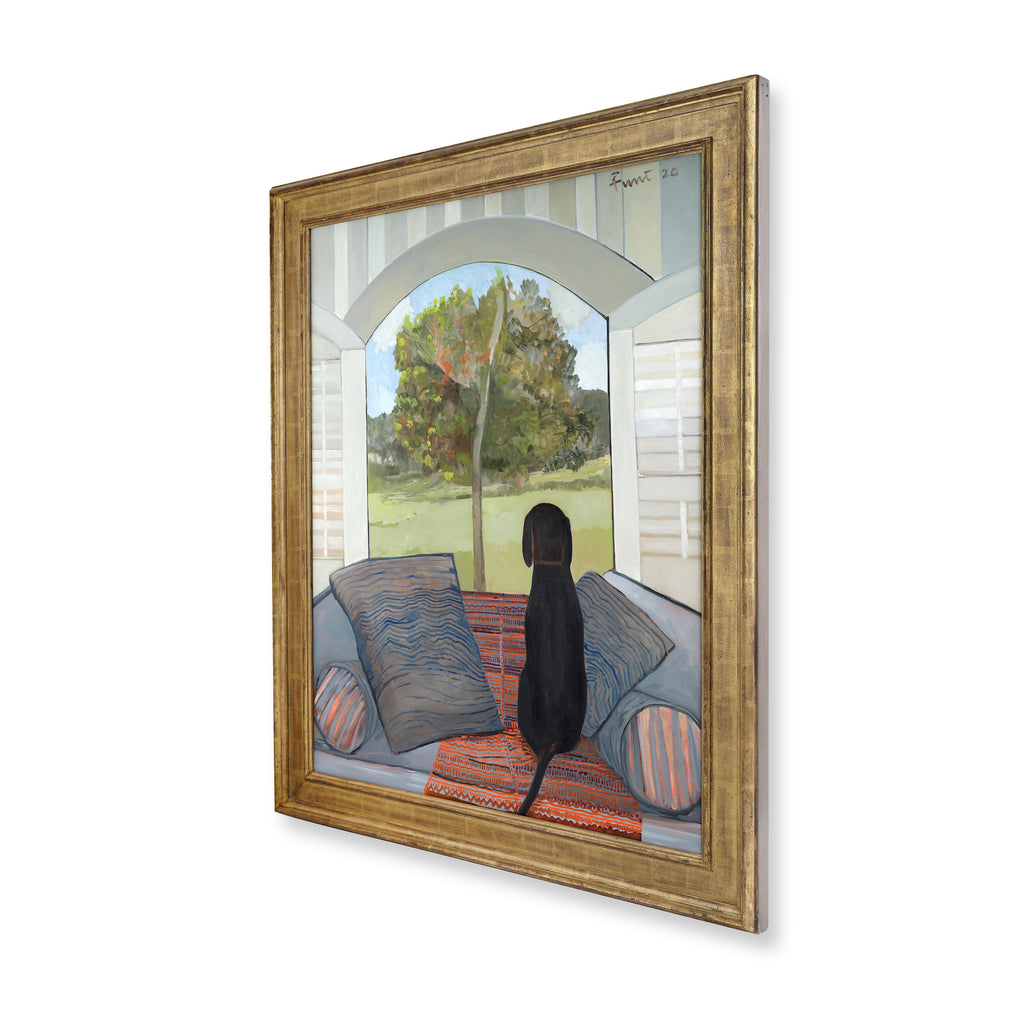 looking out to the garden (gracie) by john funt, 2020 (60" x 49")