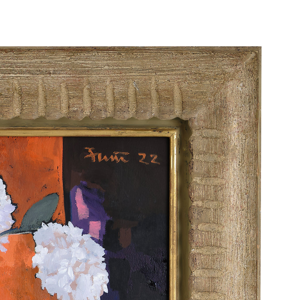 hydrangeas before a kimono by john funt, 2022 (37" x 44.5")